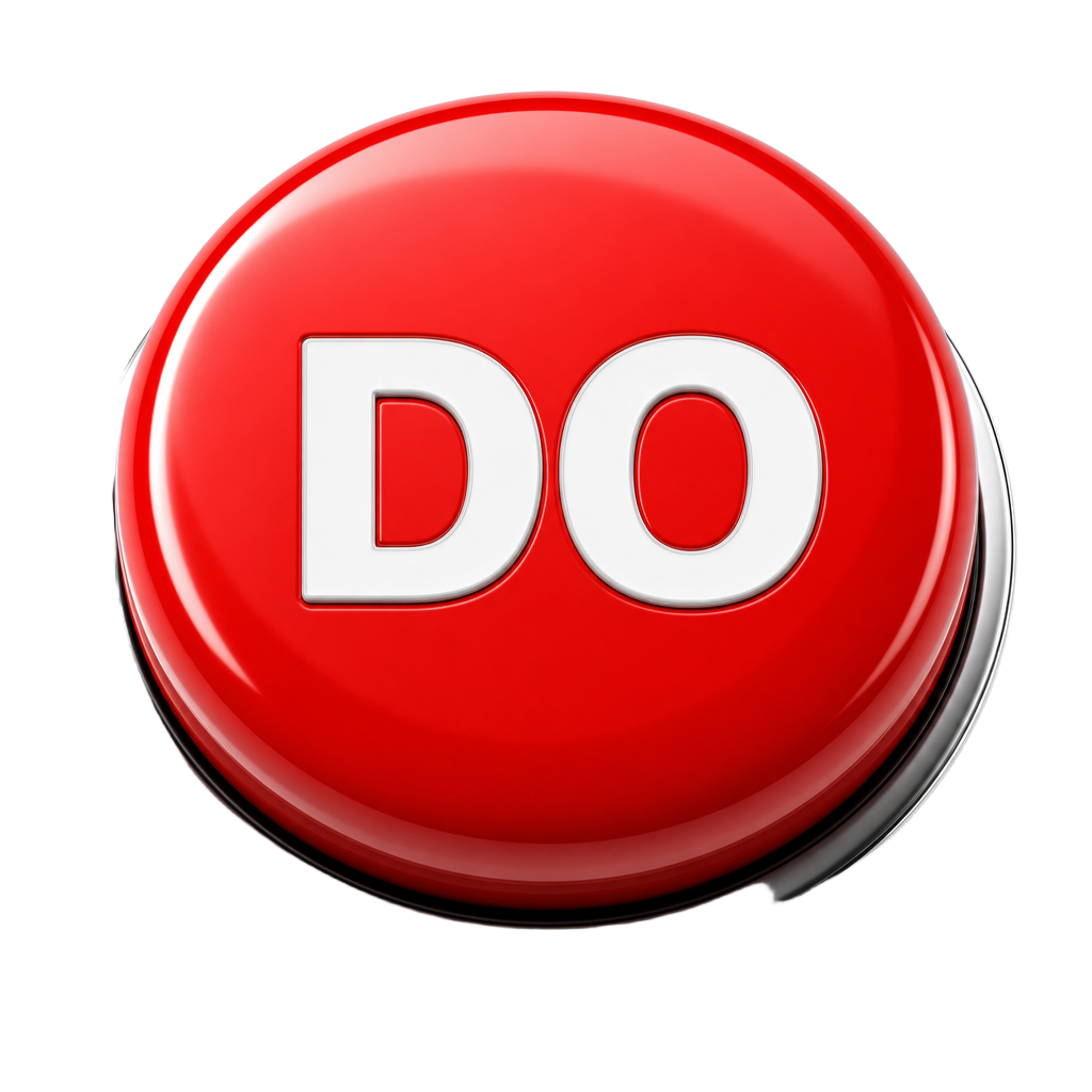 Red DO push button — the symbol of action